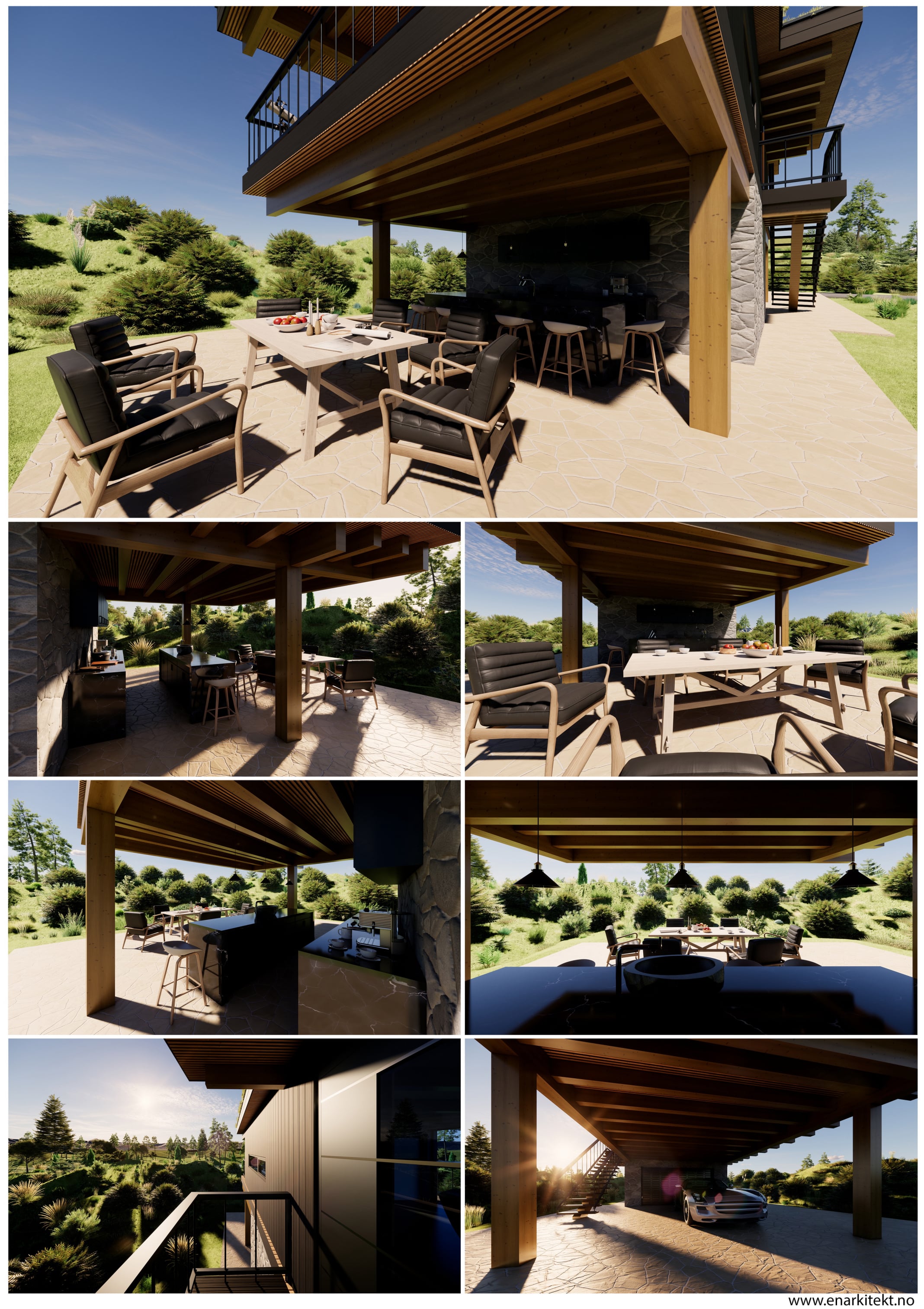 Fritidsbygg i naturen - Interiør dag